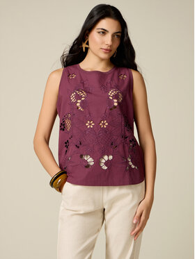 Oltre Oltre Top G063J004518N022 Viola Regular Fit