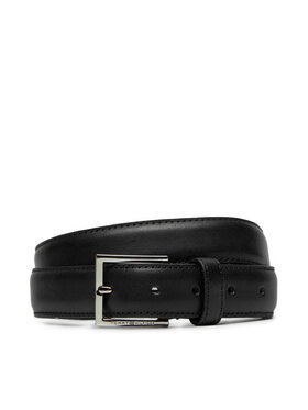 Tommy Hilfiger Tommy Hilfiger Vīriešu josta Hudson 3.0 Leather AM0AM13335 Melns