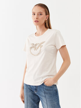 Pinko Pinko Póló Quentin 100535 A15D Bézs Regular Fit
