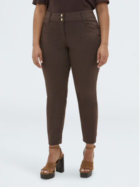 Fiorella Rubino Fiorella Rubino Spodnie materiałowe P713T005196N022 Brązowy Skin Fit
