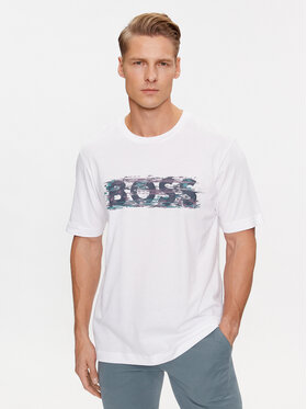Boss Boss T-Shirt Tedigitallogo 50503542 Biały Regular Fit