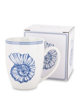 MIAhome MIAhome Kubek Kubek porcelanowy w pudełku 350 ml NAGAT - muszla Biały