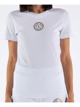 Versace Versace T-Shirt 71HAHT10 Biały Regular Fit