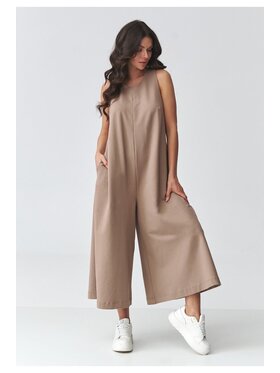 Makadamia Makadamia Kombinezon M919 Brązowy Loose Fit