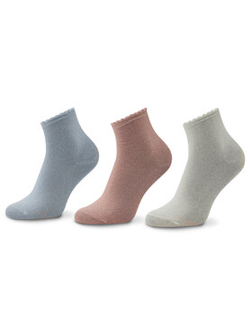 Pieces Pieces 3er-Set hohe Damensocken Sebby 17114641 Bunt