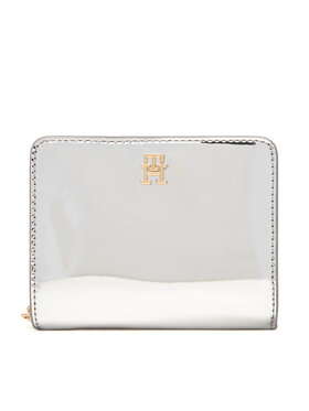 Tommy Hilfiger Tommy Hilfiger Pénztárca Med Za W/Flap Met AW0AW18037 Ezüst
