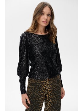 blue shadow blue shadow Bluzka Reta Czarny Regular Fit