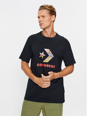 Converse Converse Тишърт Star Chevron Block Infill Ss Tee 10025280-A01 Черен Regular Fit