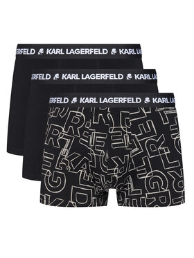 KARL LAGERFELD KARL LAGERFELD Set od 3 para bokserica A3M47014 Crna
