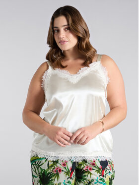 Fiorella Rubino Fiorella Rubino Top D246T000249N011 Biały Regular Fit