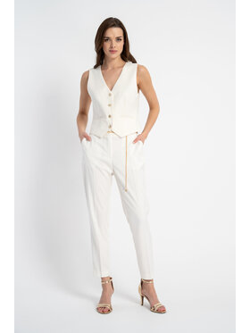 CLICK CLICK Kamizelka 71-0010 Biały Classic Fit