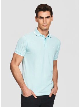 Pako Lorente Pako Lorente Polo P26SF-TX-018 Turkusowy Classic Fit