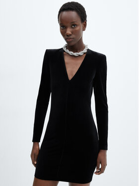 Mango Mango Koktélruha Xvikypic 57019111 Fekete Slim Fit
