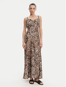 Guess Guess Sukienka wieczorowa W5GT10 WF1T2 Brązowy Slim Fit