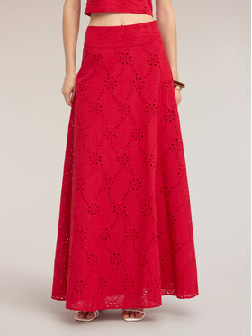 Motivi Motivi Spódnica maxi 1057Q001232N016 Czerwony Flared Fit