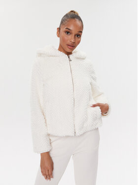Guess Guess Кожено палто W3BL50 WFSD0 Екрю Regular Fit