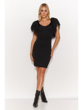 Makadamia Makadamia Sukienka koktajlowa M815 Czarny Classic Fit