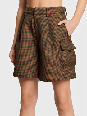 Gestuz Gestuz Szorty materiałowe Sanaigz 10906432 Brązowy Loose Fit