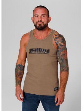 PITBULL PITBULL Tank top Tank Brązowy Regular Fit