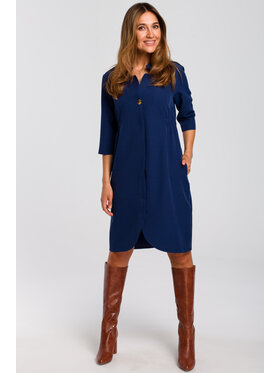 Stylove Stylove Sukienka codzienna S189 Granatowy Regular Fit