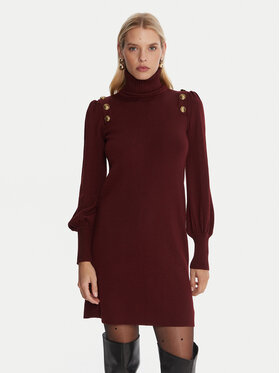 Luisa Spagnoli Luisa Spagnoli Kootud kleit Moduno 100056 Bordoopunane Regular Fit