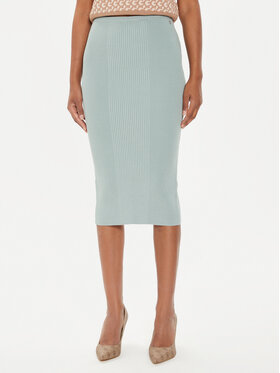 Guess Guess Tiesus sijonas W4YD77 Z2YN2 Žalia Slim Fit