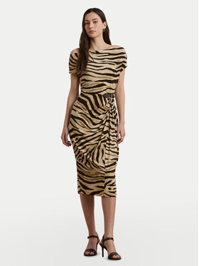 LAUREN RALPH LAUREN LAUREN RALPH LAUREN Kokteilinė suknelė 200973604001 Smėlio Slim Fit