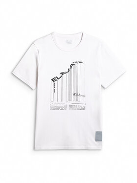 4F 4F T-shirt BRIGHT TRACK Bianco Regular Fit