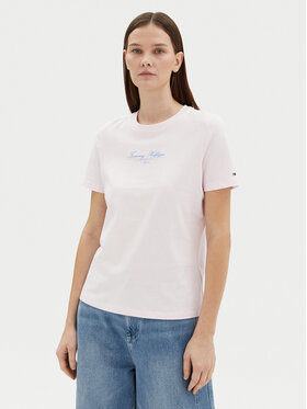 Tommy Hilfiger Tommy Hilfiger Póló WW0WW45428 Rózsaszín Regular Fit
