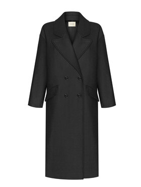 Duende Duende Płaszcz wełniany Joan Coat Czarny Regular Fit