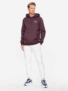 Under Armour Majica Dugih Rukava Ua Essential Fleece Hoodie 1373880 Tamnocrvena Loose Fit