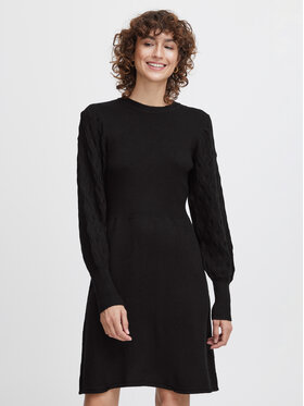 b.young b.young Плетена рокля 20813517 Черен Regular Fit