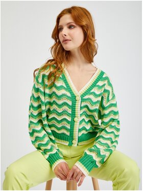 Orsay Orsay Kardigan 511196865000__S Zielony Oversize