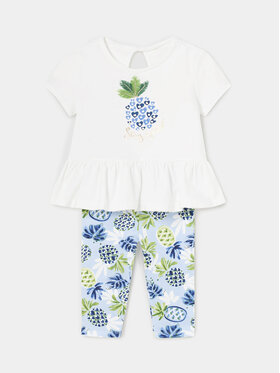 Mayoral Mayoral Set tricou și leggings 1734 Albastru Regular Fit