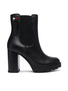 Tommy Jeans Tommy Jeans Botine Tjw Chelsea High Heel Boots EN0EN03112 Negru