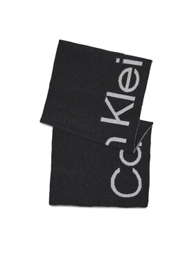 Calvin Klein Calvin Klein Šál Logo Reverso Tonal Scarf 40X180 K60K611117 Čierna