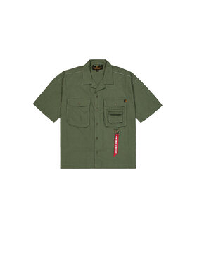 Alpha Industries Alpha Industries Koszula Aloha Safari Shirt Zielony Loose Fit