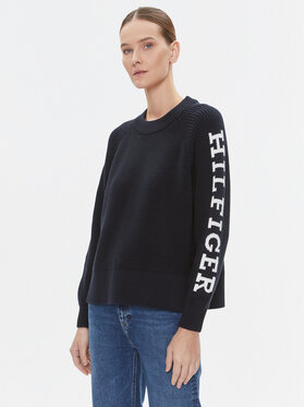 Tommy Hilfiger Tommy Hilfiger Džemper WW0WW39002 Tamnoplava Regular Fit