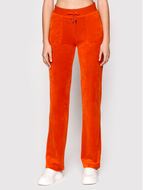 Juicy Couture Juicy Couture Spodnie dresowe Del Ray JCAP180 Pomarańczowy Regular Fit