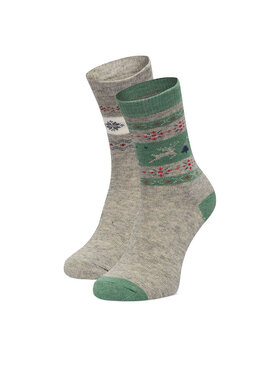 GINO ROSSI GINO ROSSI Dlhé ponožky CEO_BR_GR_004_W_AW25 (2 PACK) Sivá