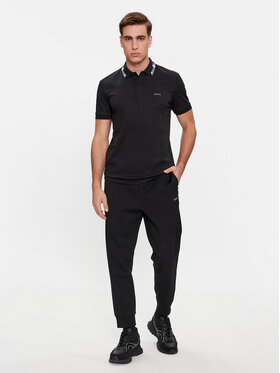 Boss Polo Majica Paule 50506180 Črna Slim Fit