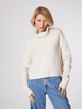 Simple Simple Rolák SWD513-03 Bílá Relaxed Fit