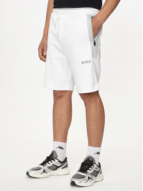 BOSS Boss Sportovní kraťasy Headlo 1 50510348 Bílá Regular Fit