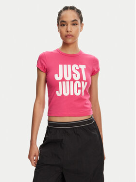 Juicy Couture Juicy Couture Marškinėliai Just Juicy JCGCT125040 Rožinė Slim Fit