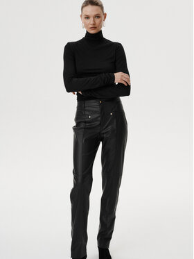 MARI PRETI MARI PRETI Pantaloni di pelle Arvella Nero Regular Fit