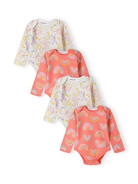 MINOTI MINOTI Komplet 4 par body 16mbaby 9 Różowy Regular Fit