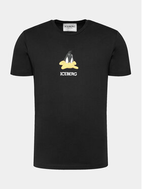 Iceberg Iceberg T-Shirt F02263019000 Czarny Regular Fit