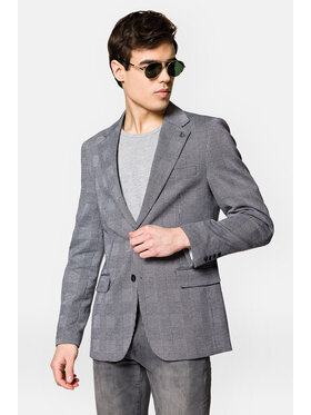 Lancerto Lancerto Marynarka Vicenza MA131123000002 Szary Slim Fit