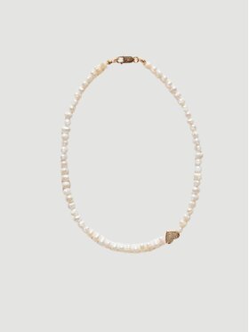 Amétrine  Amétrine Choker Coeur z pereł Złoty