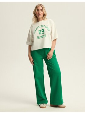 Esotiq Esotiq Teplákové kalhoty 43811 Zelená Regular Fit